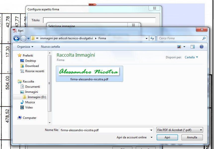 Adobe Reader apri il file in PDF da utilizzare come firma digitale grafica