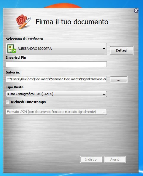 firma il tuo documento con arubasign