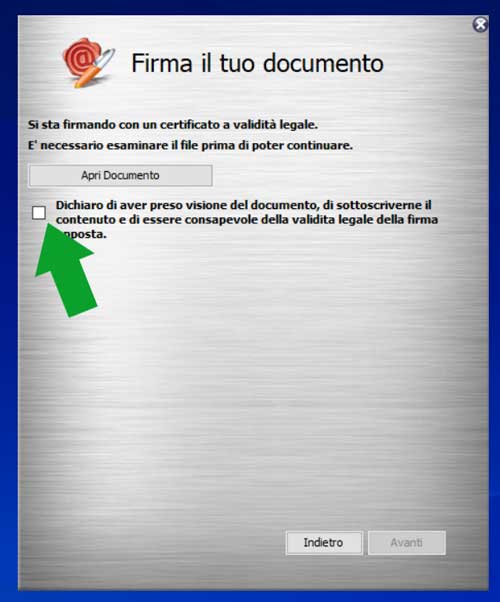 verifica documento arubasign