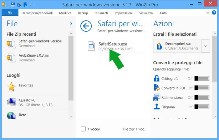 contenuto dell'archivio safari per windows 5.1.7 file exe