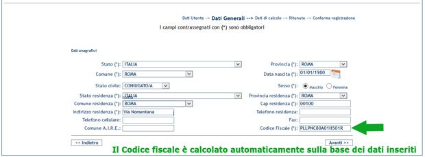 registrazione lsg istanza siamm