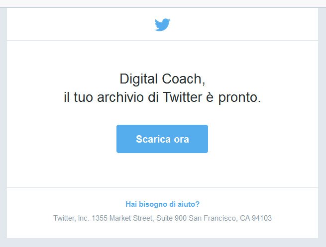 mail di twitter