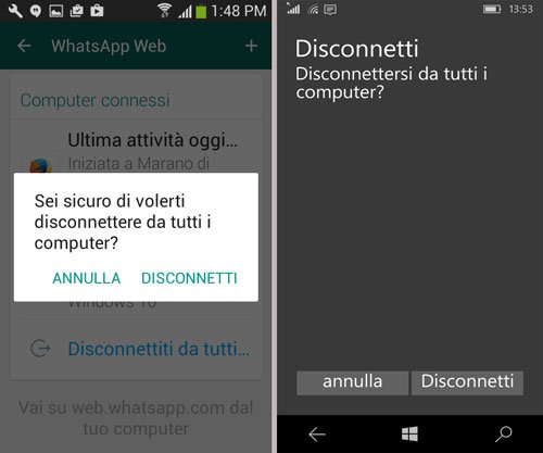 disconnettere-whatsapp da tutti i computer