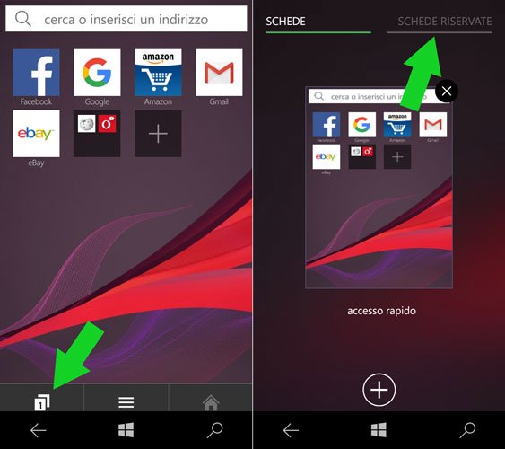 Opera Mini su windows 10 mobile