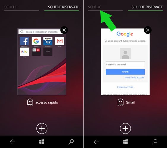 Opera Mini su windows 10 mobile