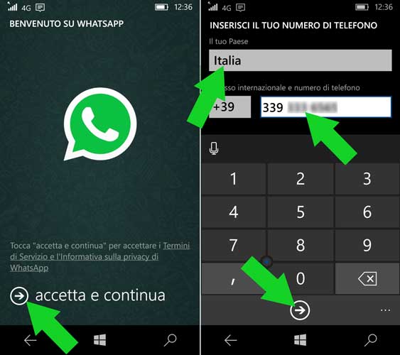 configurare WhatsApp Windows