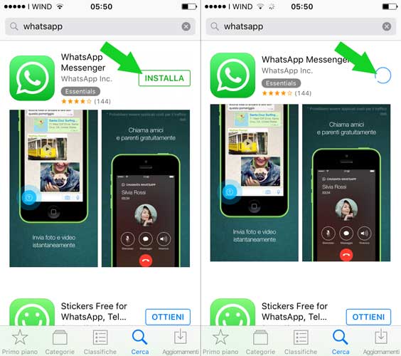 installa whatsapp