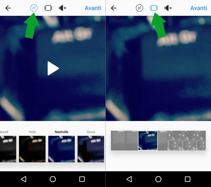 funzioni di instagram video