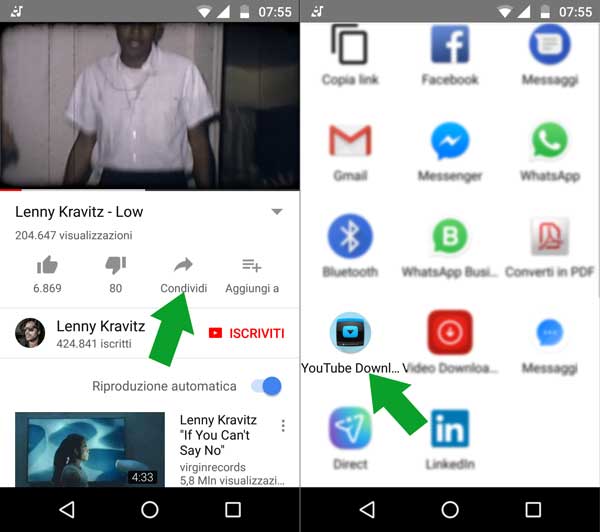 Condividi con YouTube Downloader