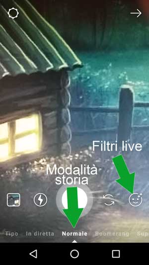 la fotocamera in-app di Instagram