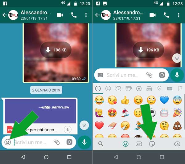 sticker per whatsapp - come inviare adesivi