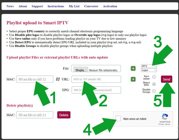 Smart IPTV - Interfaccia Web